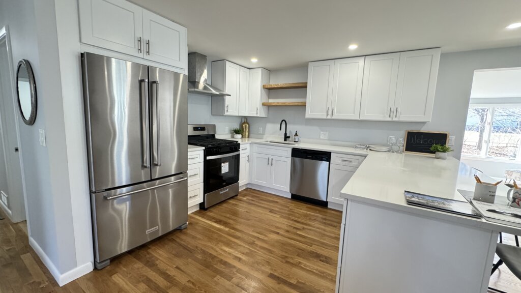 Spray paint kitchen cupboards