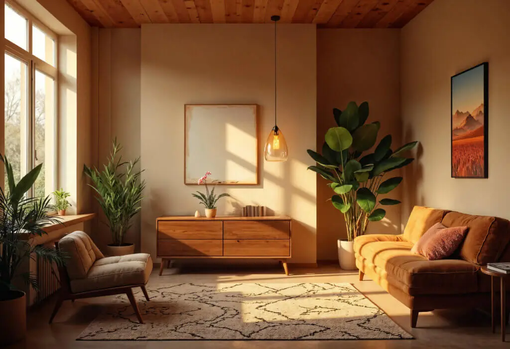 Warm colors for a living room