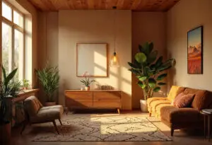 Warm colors for a living room