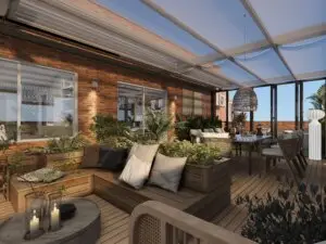 Built-In Deck Seating as Railing